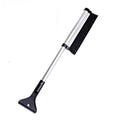 Extendable car snow shovel and windscreen wiper brush, 65 cm reach, aluminium alloy, ABS and nylon, black