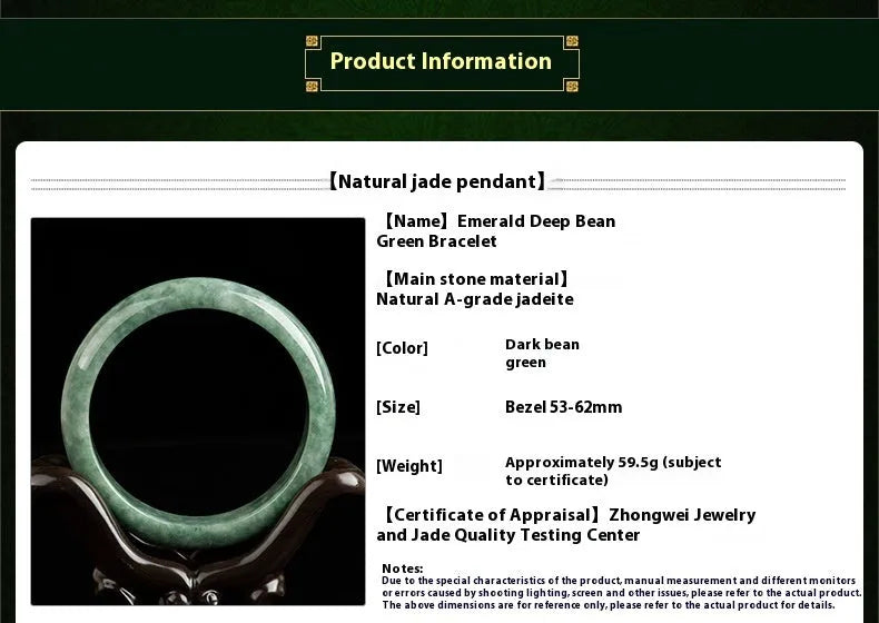 Women's simple bracelet with a natural green emerald bean gemstone on a wrist.