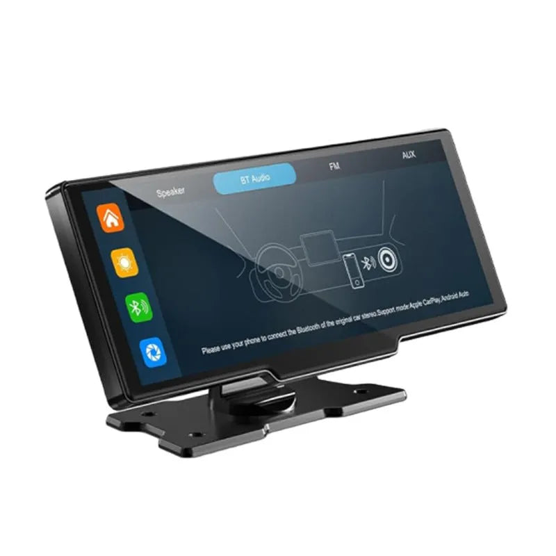 10.26-inch black car navigation device with touch screen and dual camera recording
