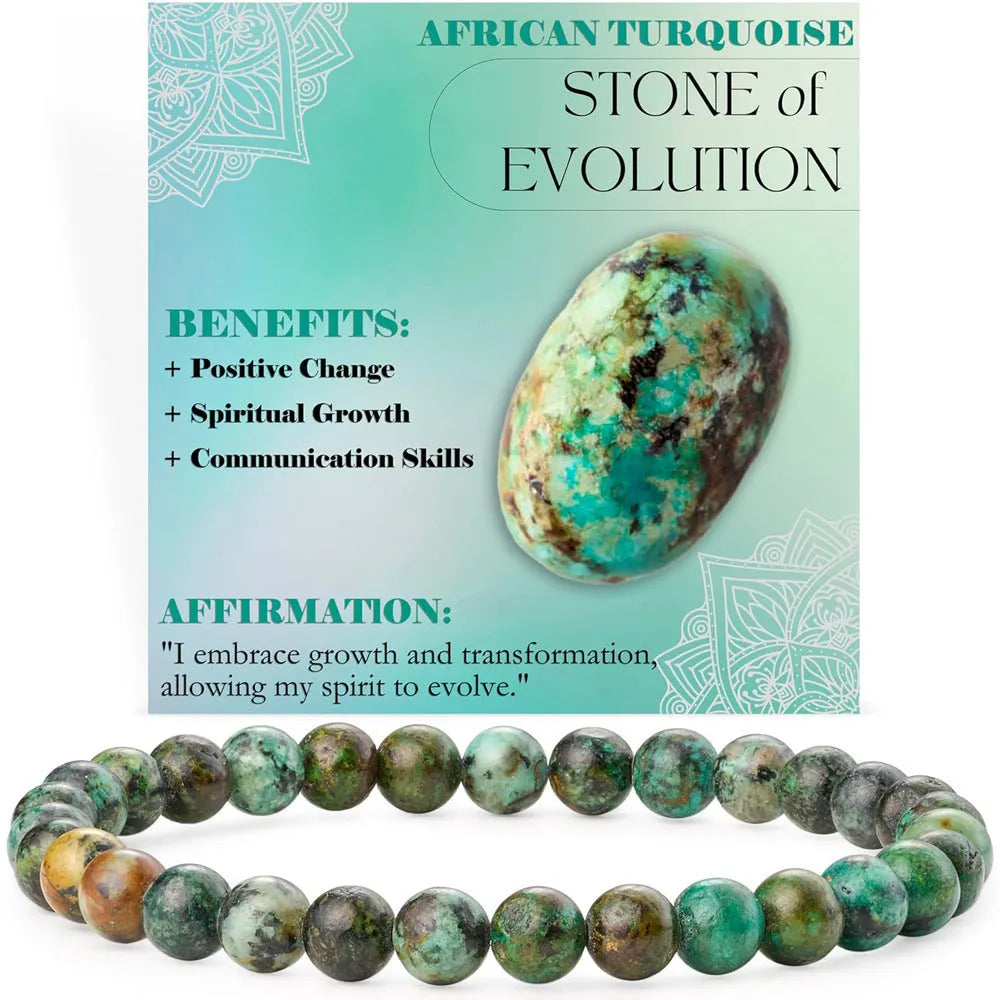 Handmade geometric bracelet made from 6mm agate stone beads on a wrist, showing the 18mm fit.