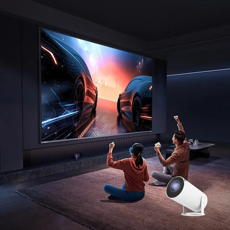 Barrel X10 PLUS white portable home smart wall projection game machine HD projector with gamepad and remote control