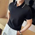 Men's mercerized cotton blend short sleeve polo shirt in regular fit showing colour options