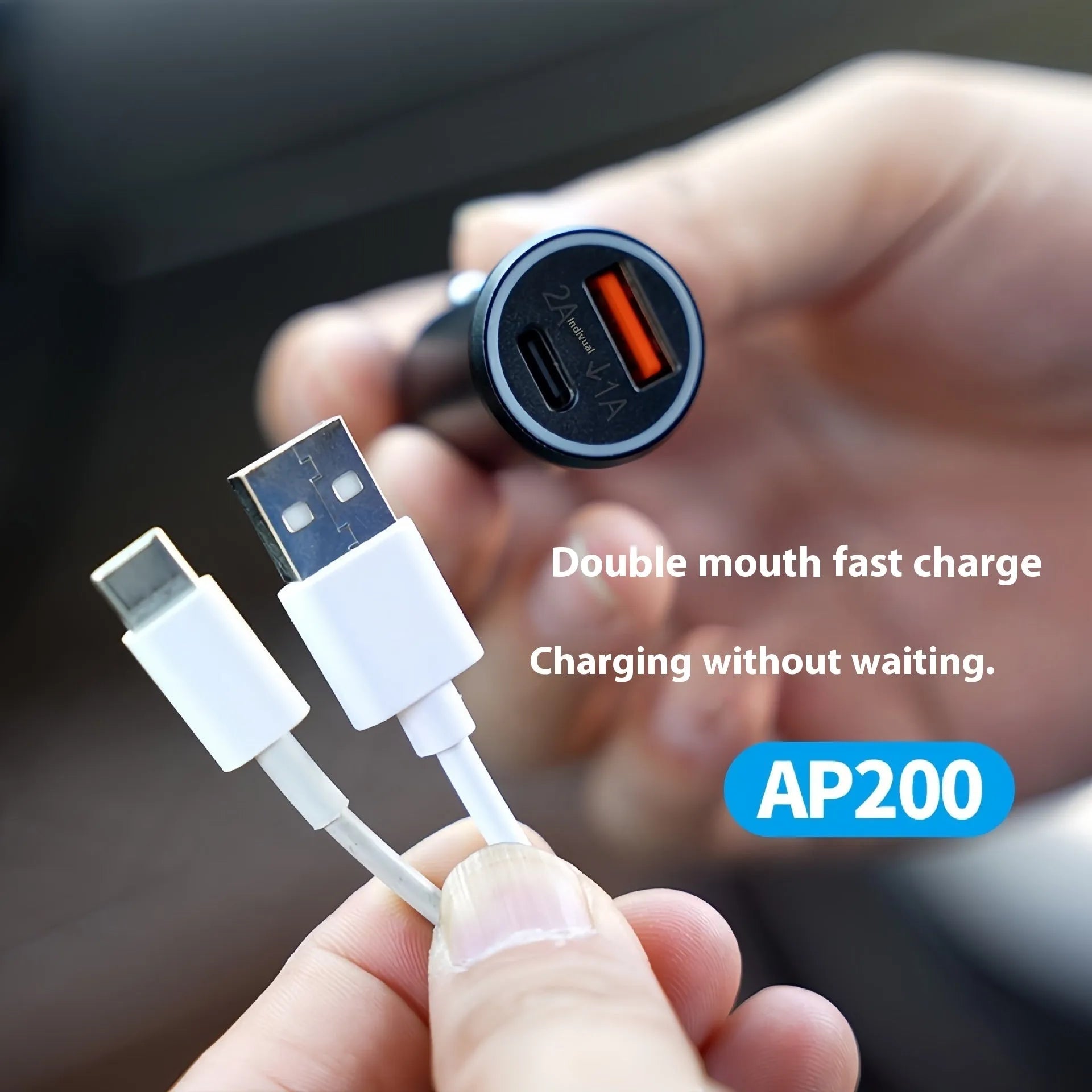 Black car charger GPS locator instrument with ABS construction for vehicle tracking