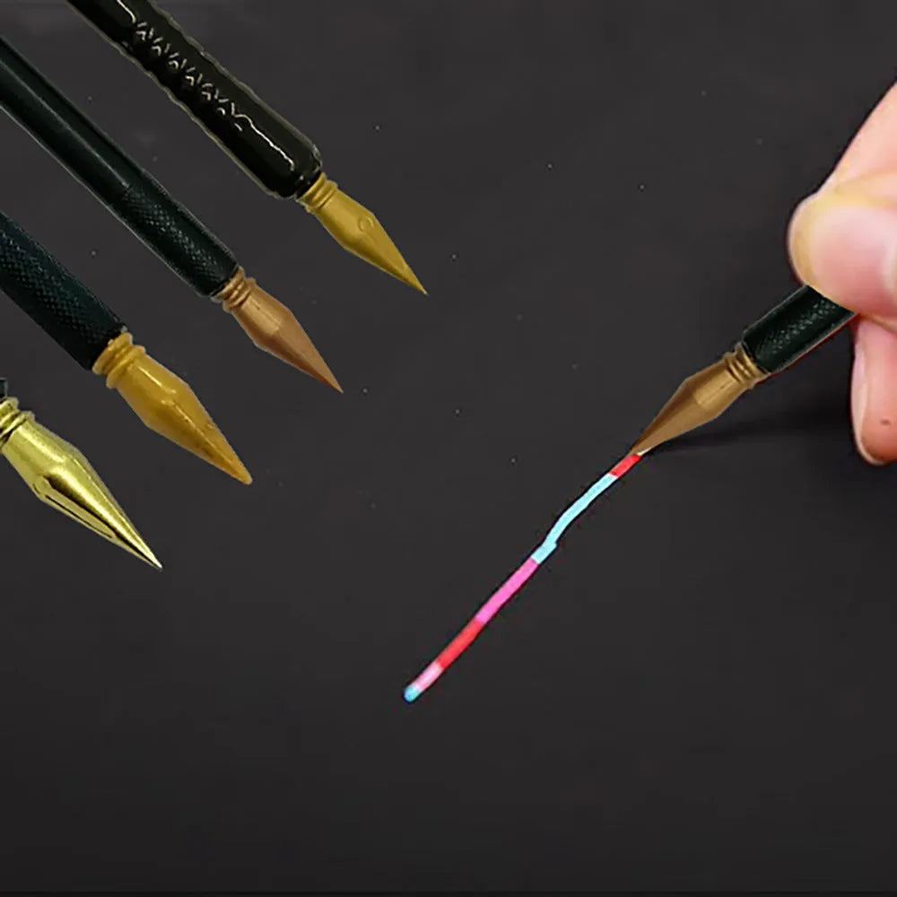 White PS plastic scratch pen for art projects showing 15cm length and 1.2cm diameter