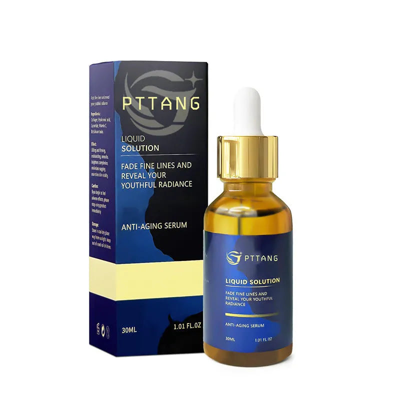 Glorious Facial Liquid 100ml moisturiser in a 10.1cm tall clear bottle.