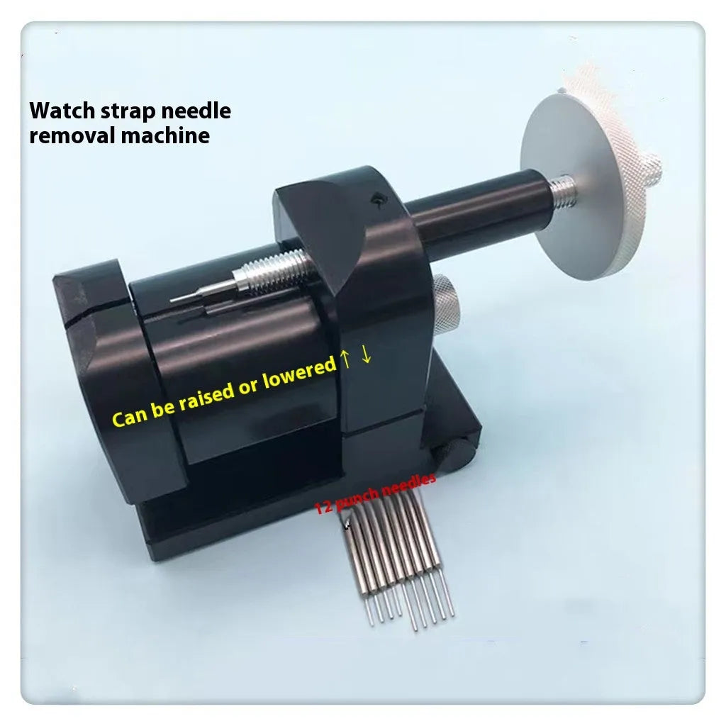 Watch strap removal machine with alloy steel construction measuring 150x115x80mm for professional repair work