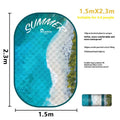 Waterproof ultrasonic thickening picnic mat in Four Seasons Series colour on grass, showing 2x3m size for outdoor use