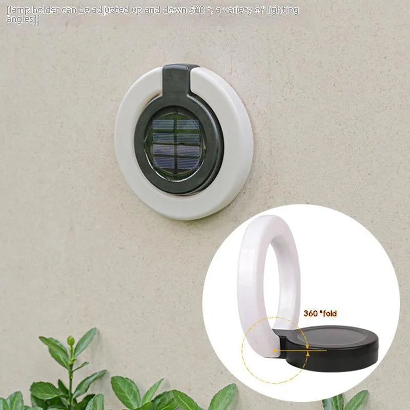 Solar underground light with waterproof folding aperture for outdoor garden pathway illumination