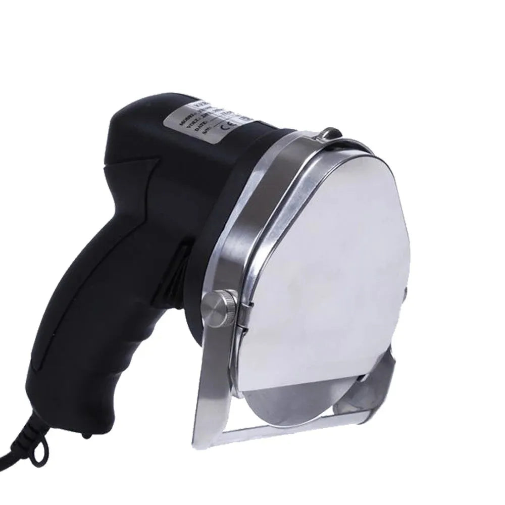 Black electric meat cleaver for turkey barbecue with adjustable cutting size and 80W motor