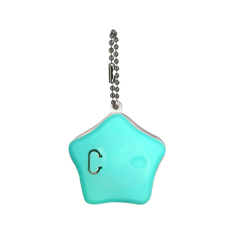 Blue rechargeable pendant dog walking light with silicone construction