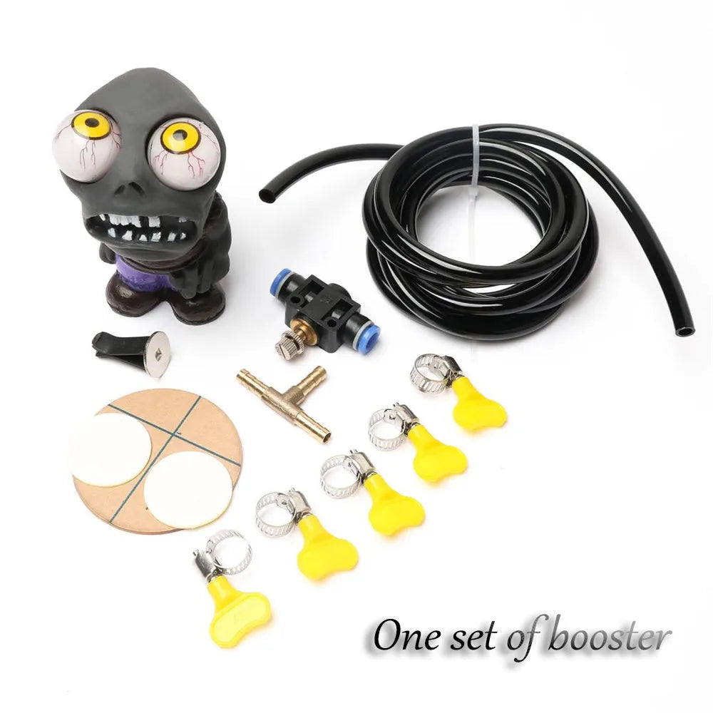 Car turbo explosive eye doll ornament with pressure valve and copper fittings for turbo systems