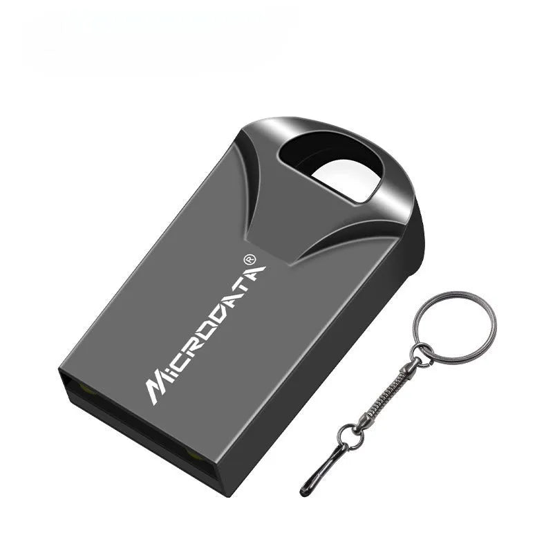 Metal Creativity Speed Car USB storage disc with chain, 10x10x4.6mm size, in black colour showing USB connector