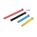 Frosted solid wood bird stand rod in 12cm, 15cm or 20cm, shown in black, blue, pink, white or yellow