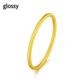 Brass gold plated women's ring shown in Twist Ring, Simple Bracelet Matte, and Simple Bracelet Glossy styles.