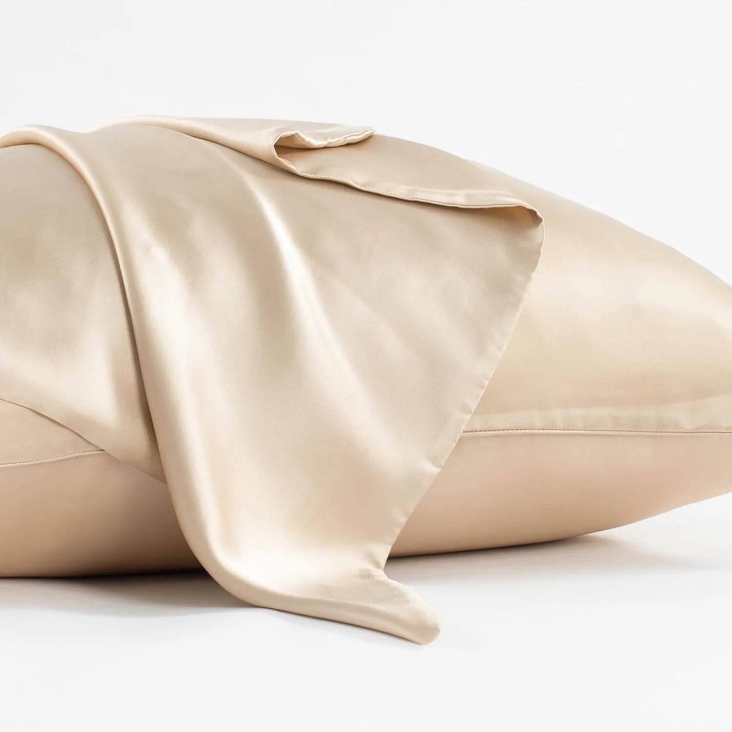 Dark grey mulberry silk pillowcase with envelope closure showing smooth texture and modern simplicity design