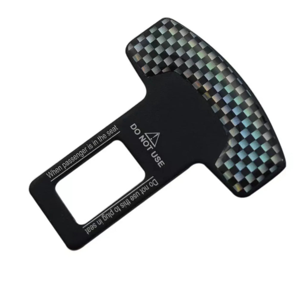 Lock Tongue key chain bottle opener with 2.1cm buckle pick head in frosted carbon fibre finish