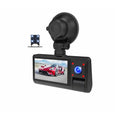 Black G50 dashboard camera with 3-inch screen mounted on car windshield showing wide road view