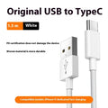 USB to Type-C braided data cable in creamy-white, for iPhone 15 car projection screen and CarPlay, 1m 1.5m 2m lengths