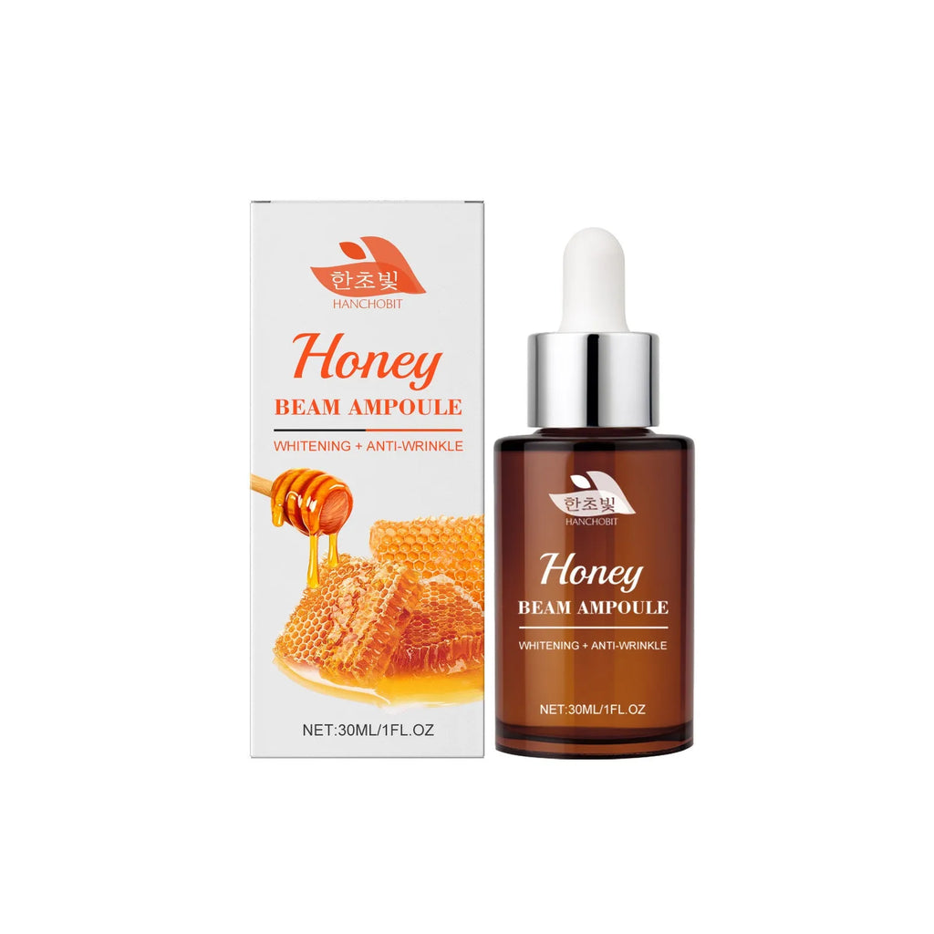 30ml bottle of moisturising skin colour facial liquid with glycerol honey and botanical extracts