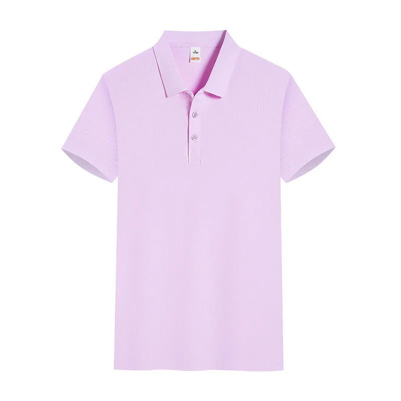 Cotton short sleeve pullover work top shown in multiple colours including Army Green and Navy Blue