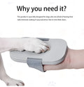 Grey pet nail grooming board with detachable tools for dogs and cats measuring 16x14x2.5 cm