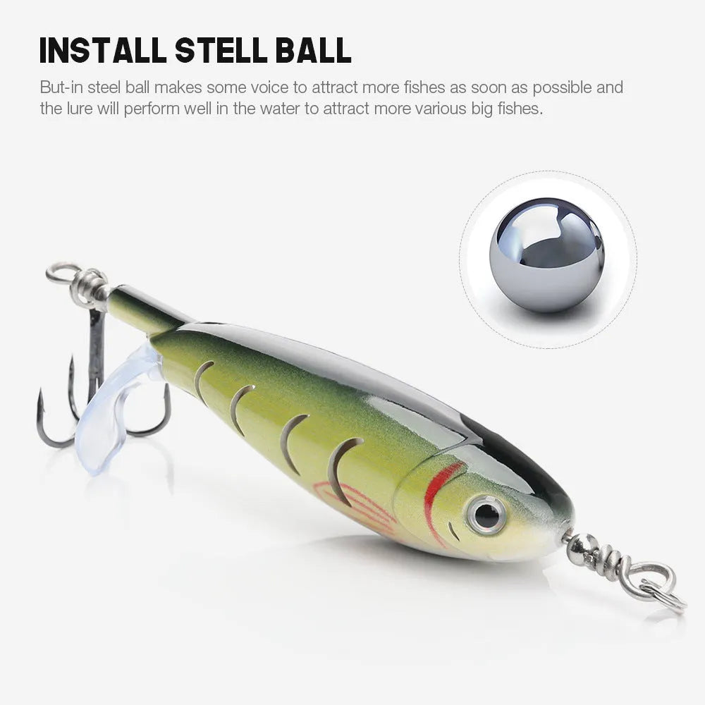 7.5cm bionic fishing bait showing colour variations and compact design for road fishing applications