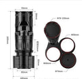 Black adjustable car cup holder with retractable base showing 6.5-10cm diameter range