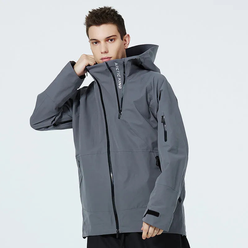 Ski suit in yellow, black, grey, or liner colour with thin windproof waterproof veneer double plate for ice and snow sports