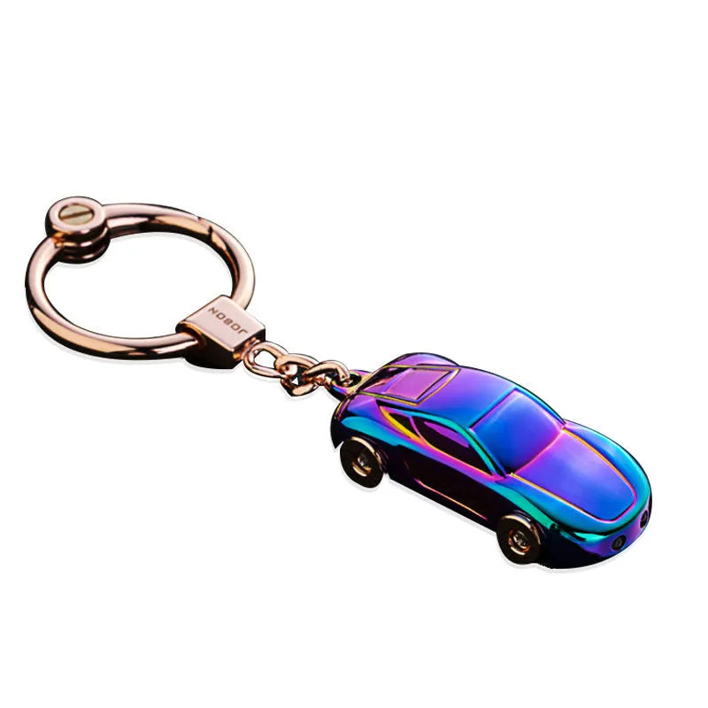 Korean heart-shaped metal keychain with pendant design in multiple colour options