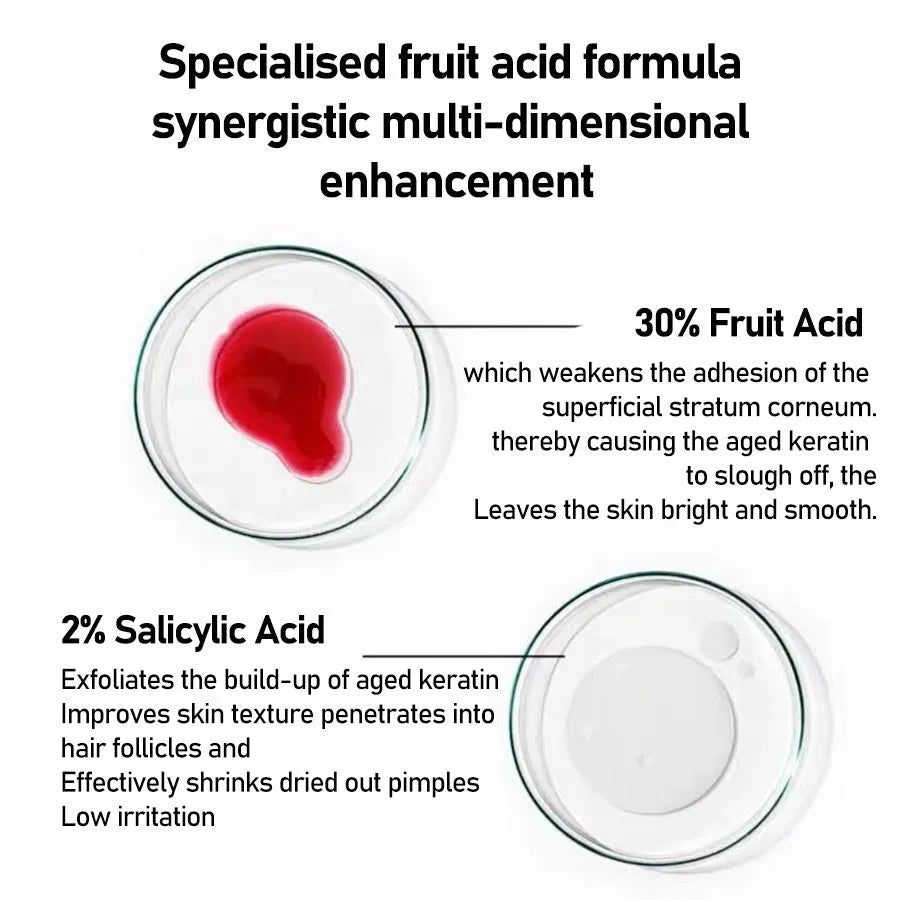 30ml facial essence bottle with salicylic acid and tartaric acid for women, all skin types