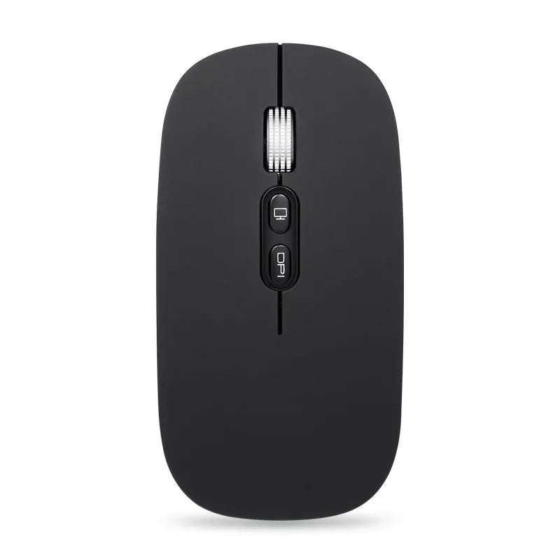 iMice wireless rechargeable silent mouse, 2.4GHz, 1600DPI, 113 x 57 x 25mm, black or silver grey, for laptop and desktop