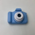 Children's portable digital camera toy with games, photo stickers, videos and photos, charger and packing box, blue green or pink