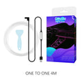 Car interior LED light strip kit with USB wireless RGB illumination and manual control interface