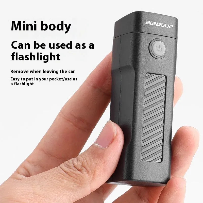 USB rechargeable bicycle headlight with quick-release strap bracket, 100 lumens brightness, and 500mAh battery