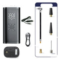 Portable wireless digital display electric car tyre pump with pressure gauge and multiple power connections