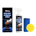 HOMONTH headlight restoration spray 120ml bottle with applicator sponge and microfibre towel for DIY car maintenance