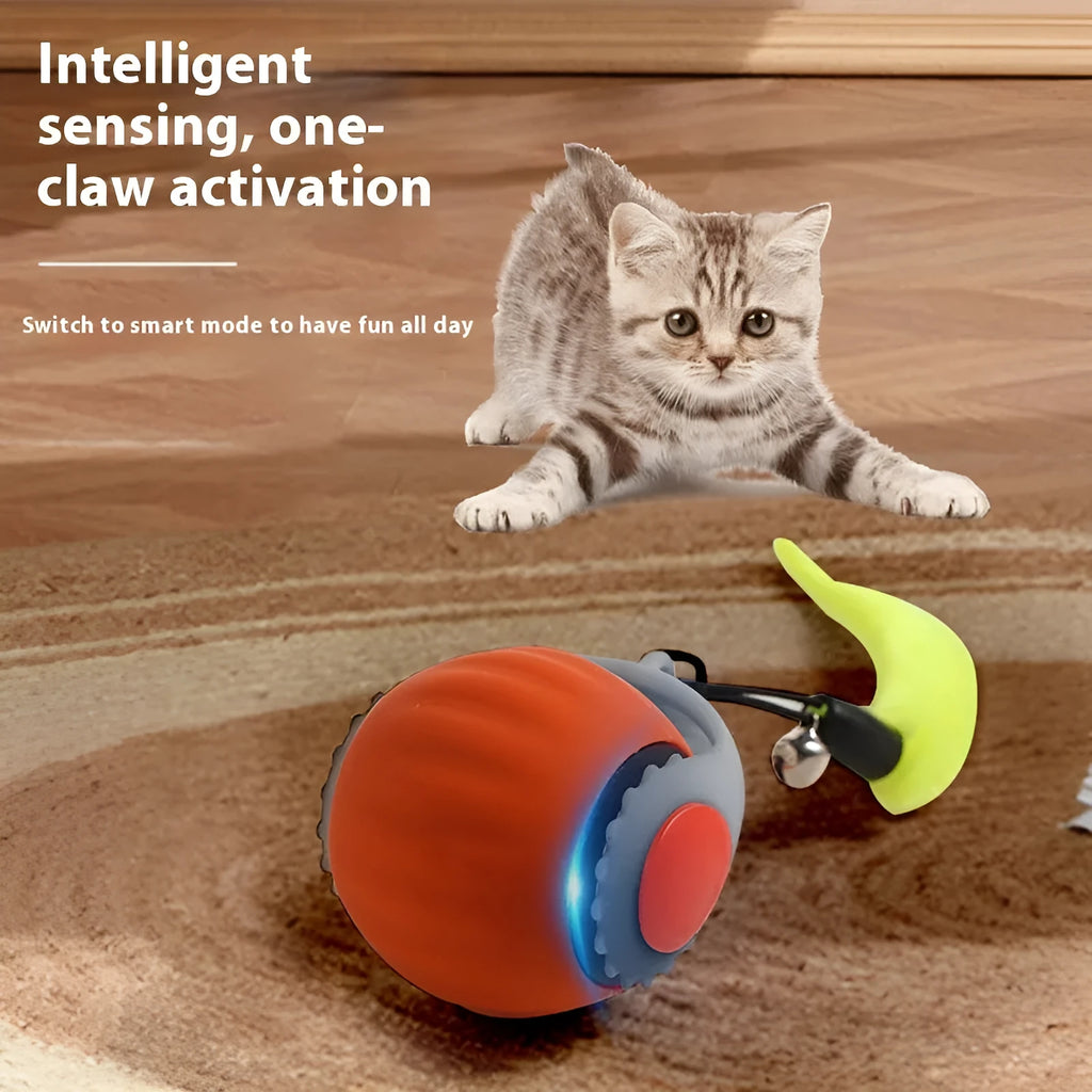 Automatic electronic cat toy ball with gravity sensor and Type-C charging cable