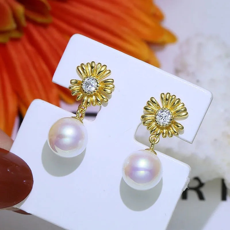 S925 sterling silver baroque flower earring frames for DIY jewellery making with raised floral patterns