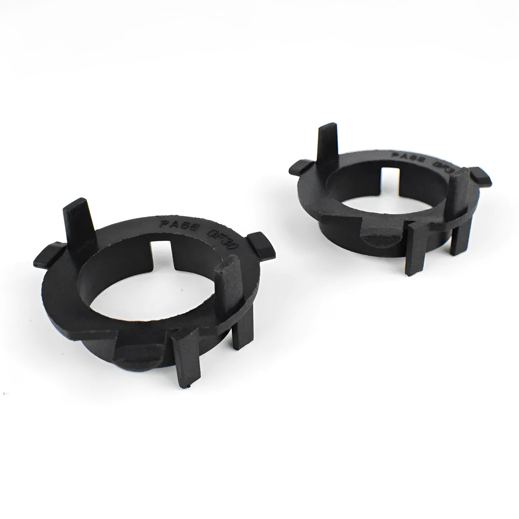 Black ABS plastic headlight adjustment card holder for compatible car models.
