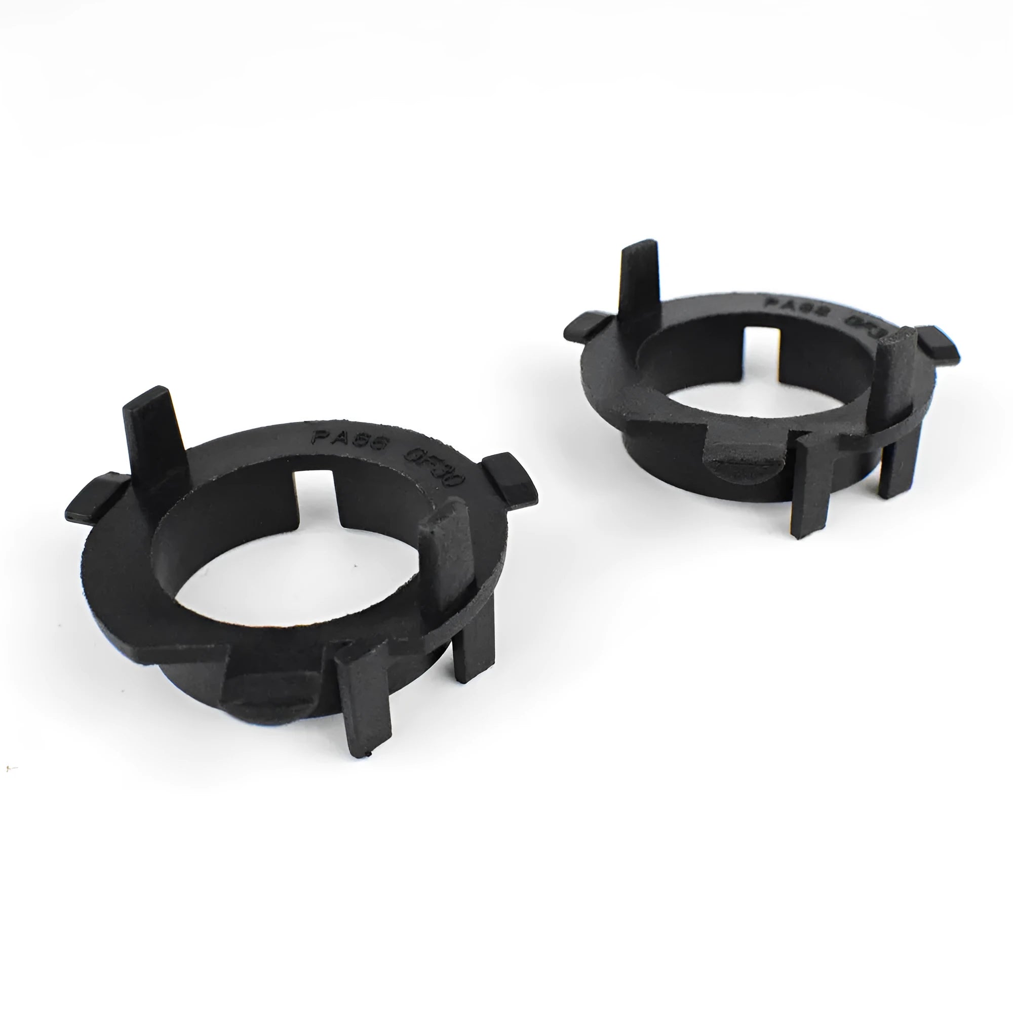 Black ABS plastic headlight adjustment card holder for compatible car models.