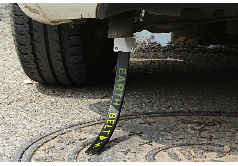 Black 370mm car electrostatic grounding chain with rubber housing and copper wire core for static electricity control