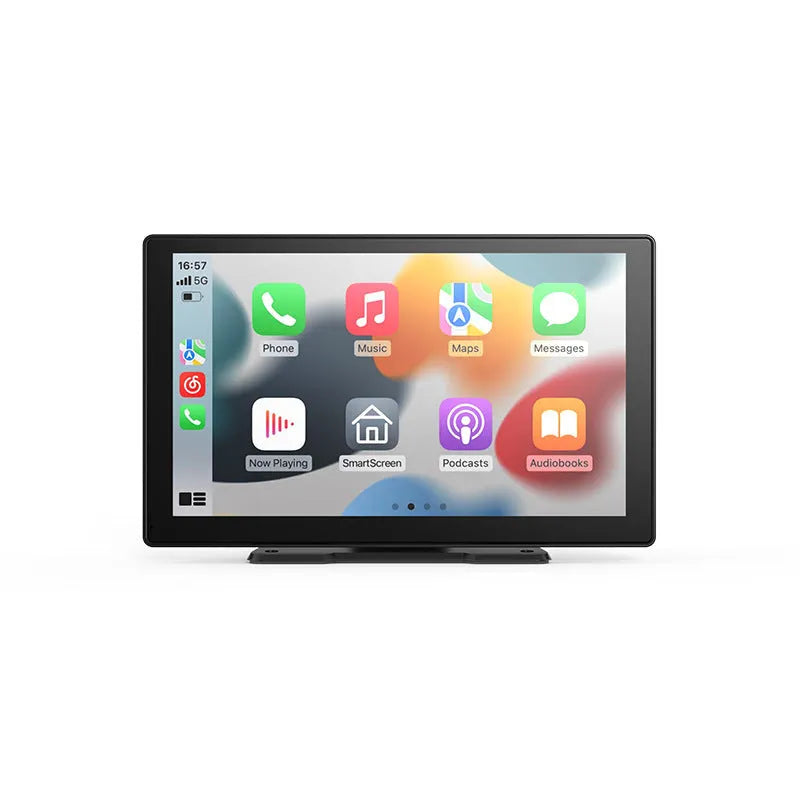 9-inch CarPlay driving recorder dash camera with dual lens for front and rear vehicle recording