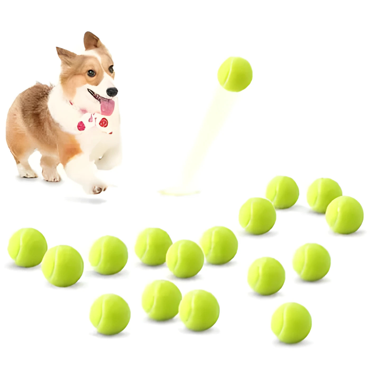 A 6.3cm pink rubber dog tennis ball sitting on grass.