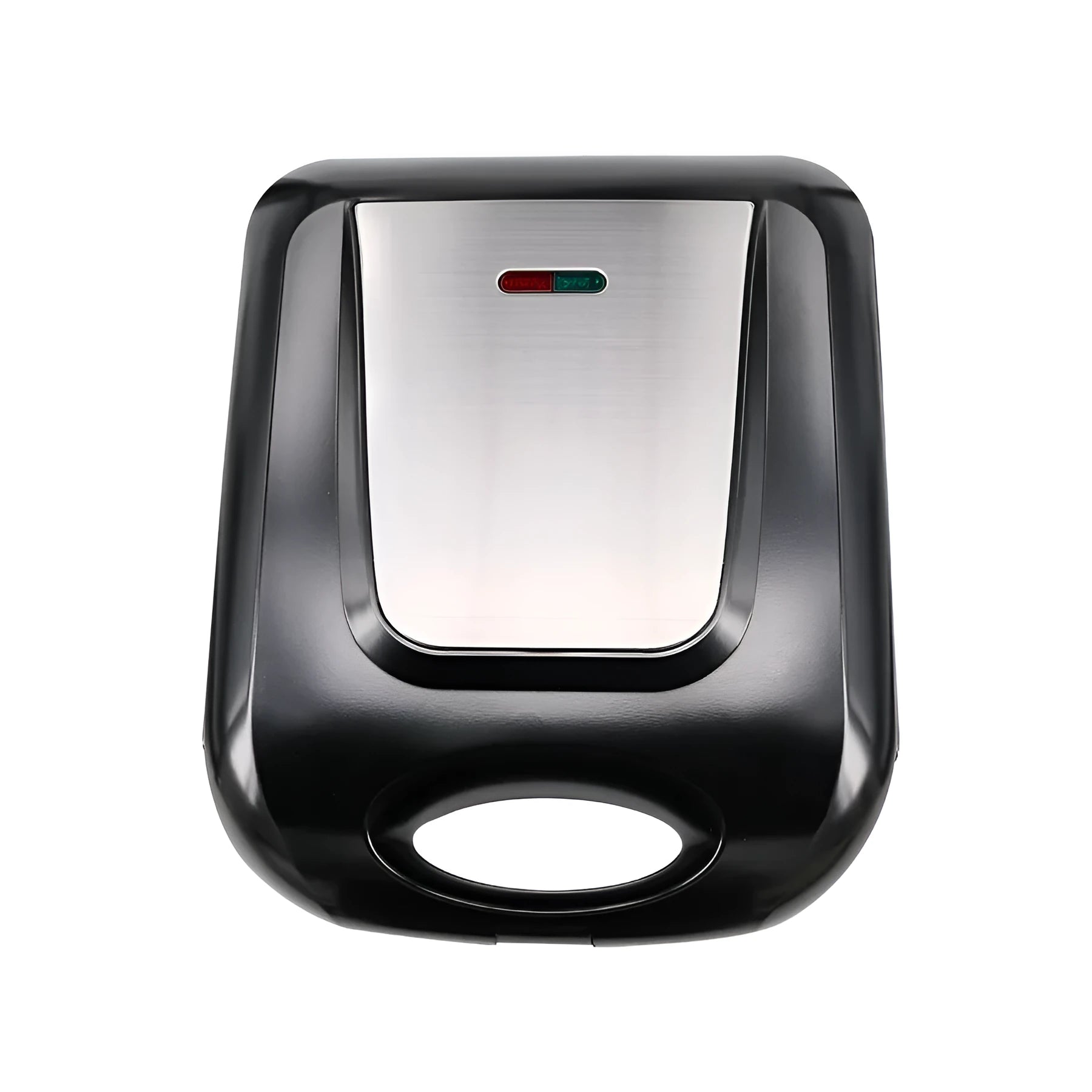 Black countertop nut roasting machine measuring 31cm by 26cm by 11cm.