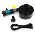 Blue portable garden sprinkler with solar water cooling feature and PVC construction for efficient irrigation