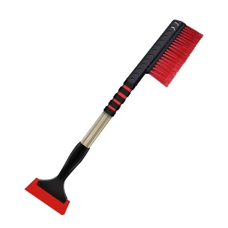 Alloy double-headed snow shovel scraper with telescopic or straight handle for car windscreen snow and ice removal