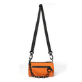 Casual messenger bag in Oxford cloth with chain detail and single-shoulder strap