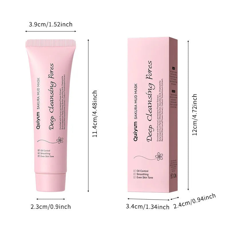 Cherry blossom mud mask 30g facial treatment product showing packaging