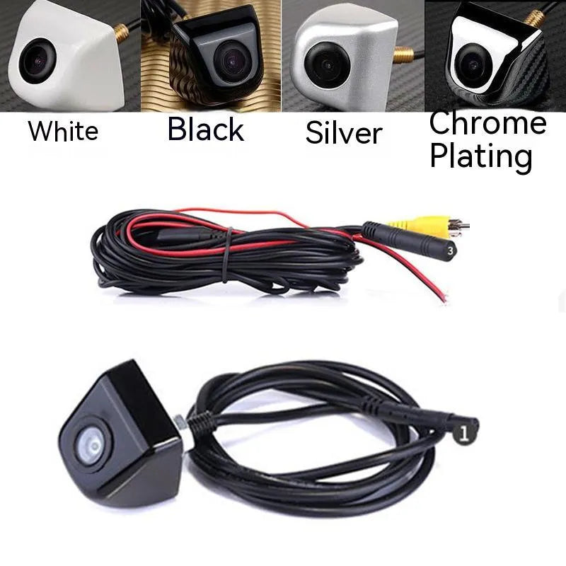 Screw plug-in HD car night vision waterproof rearview camera with metal shell in black finish