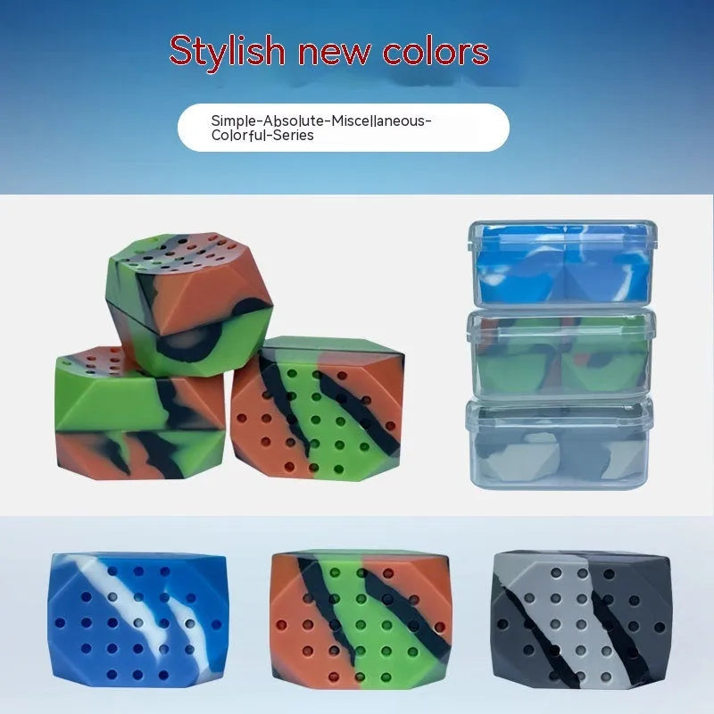 Camouflage facial muscle fitness ball with two silicone balls in transparent box for jaw training